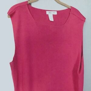 Sleeveless shell rose pink 70% silk 30% cotton Coldwater Creek